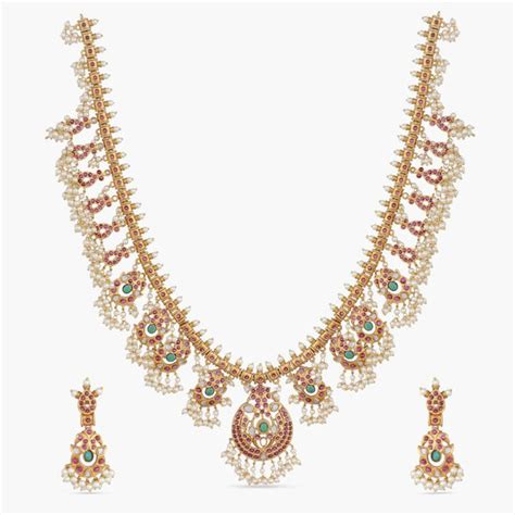 Shop Tarinika's Rani Antique Long Necklace Set | Online Jewelry ...