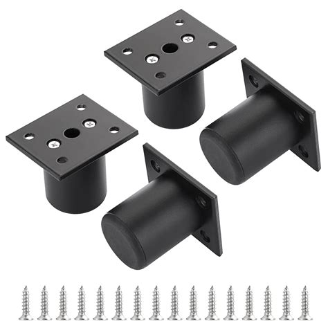 OwnMy 4PCS 2 Inch Metal Furniture Legs Feets Black Aluminum Alloy ...
