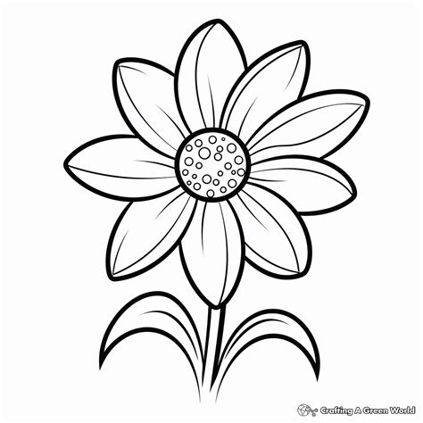 Easy Flower Coloring Pages - Free & Printable!
