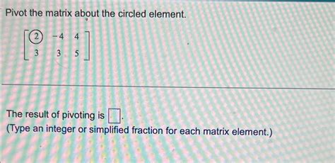 Matrix Pivot Element 的图像结果