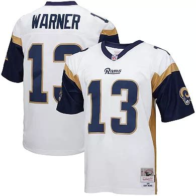 Men's Mitchell & Ness Kurt Warner White Los Angeles Rams Big & Tall ...