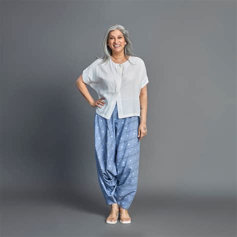 ANZU Dhoti Pants - Blue chambray cotton (LAST PIECES) – O Layla