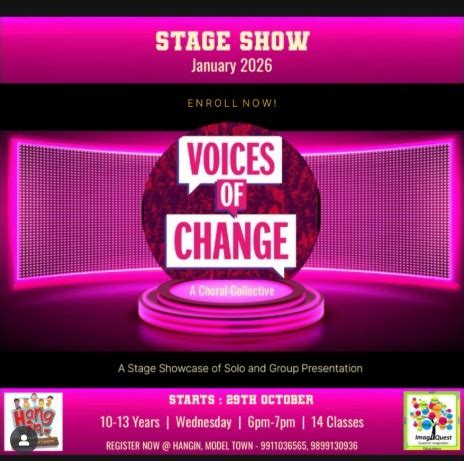 Hangin -Voices of Change stage performance in Model Town