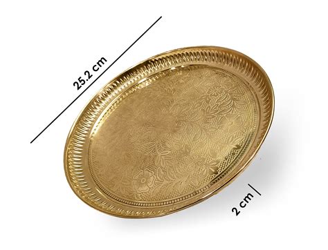 CRAFTSMAN 10 Inch Pure Brass Nakshi Flower Design Embossed Aarti Puja ...