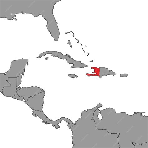 Premium Vector | Haiti on world map vector illustration