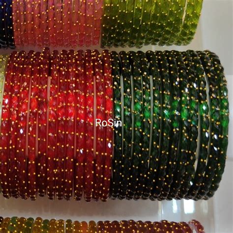 OG Raindrop crystal glass bangles premium first quality (1 dozen) – Rosin