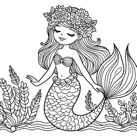 Mermaid Coloring Pages 70 - Coloring Pages Gem