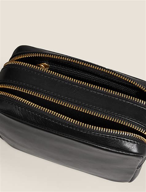 Buy Leather Cross Body Camera Bag at Marks & Spencer
