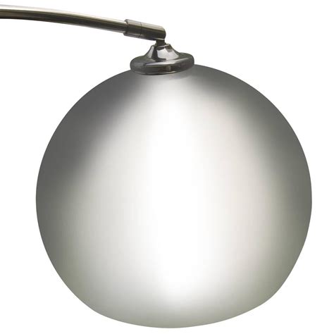 Chrome And White Marble Goose Neck Floor Lamp For Sale at 1stDibs
