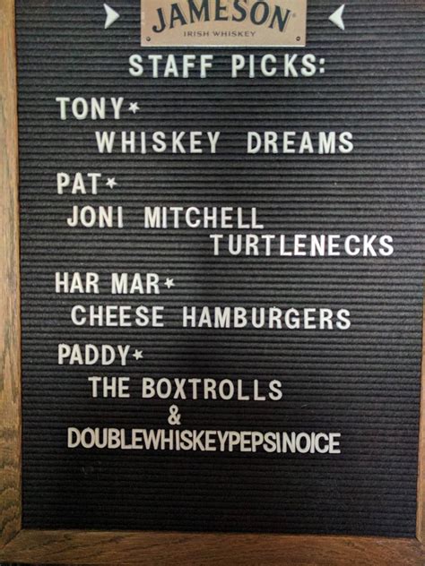 Menu at Grumpy's Bar, Minneapolis, 4th St NE