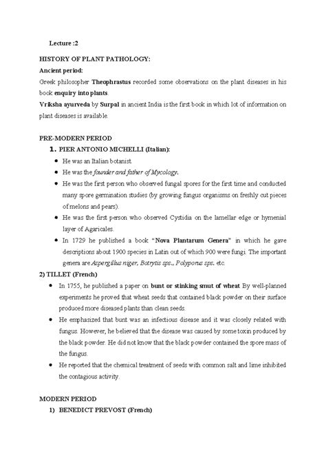 Lecture on Plant Pathology: Understanding Plant Diseases and Their ...