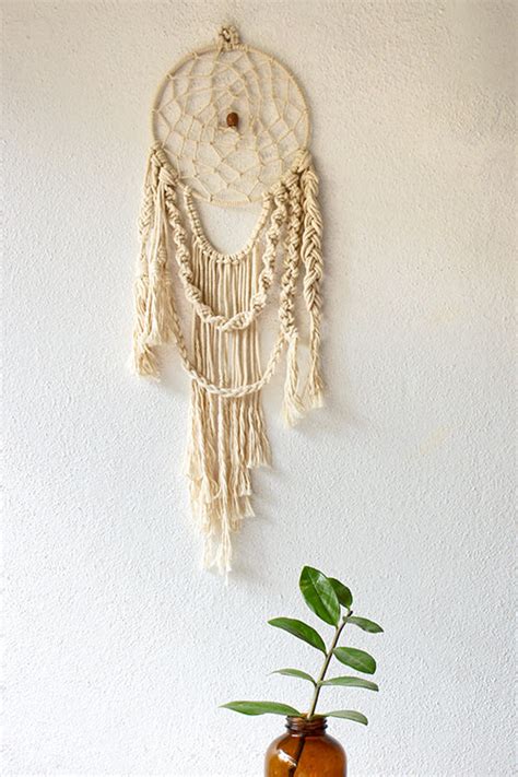 Buy Elegant Navajo Off White Handcrafted Macrame Dream Catcher Online ...