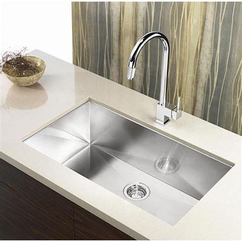 36 Inch Stainless Steel Undermount Single Bowl Kitchen Sink Zero Radius ...
