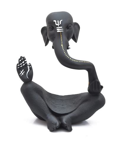 Buy ASMR Craft Hand-Painted Resin 8 inches Ganesha Showpiece for Home ...