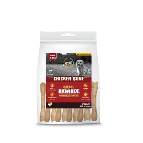 Buy Gnawlers Dog Chicken Chew Bone 4" (Medium 10 Pieces in 1 Pack), 100 ...
