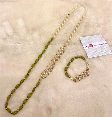 LAMANSH Artificial Elaichi barati swagat Mala combo with bracelet for ...