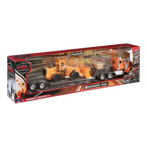 New Ray Toys New Ray 10623 Kenworth W900 Lowboy With Construction India ...