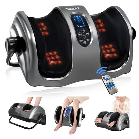 TERELAX Foot Massager Machine Shiatsu Foot Calf Massager with Heat ...