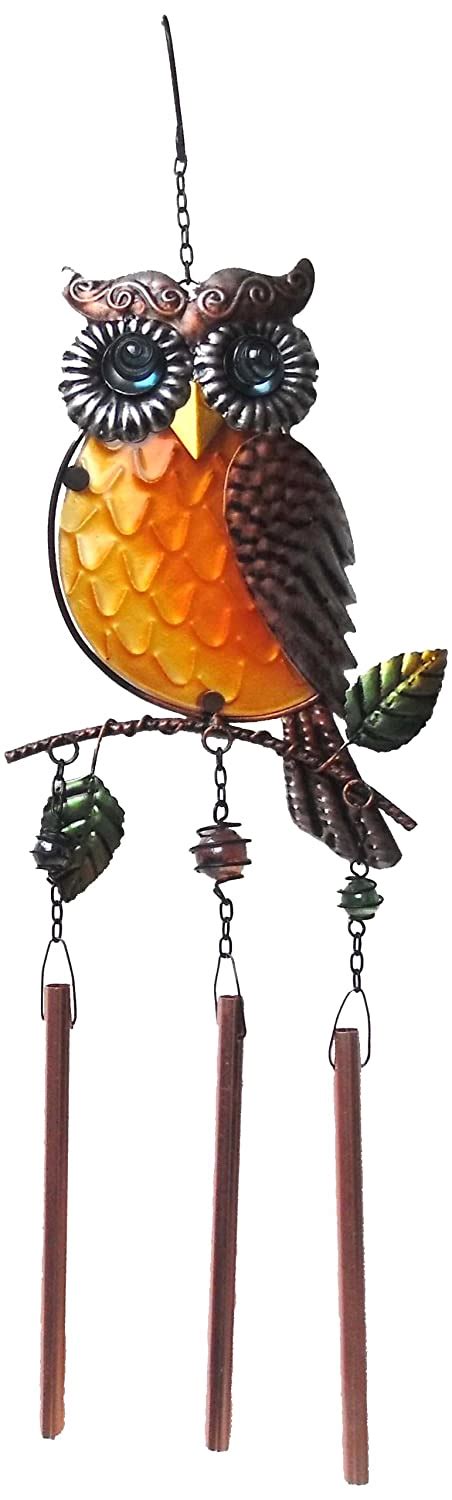 Continental Art Center CAC80210B Owl Wind Chime, 24-Inch : Amazon.in ...