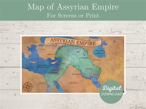 Assyrian Empire Map, Bible Map, Old Testament, Map of Assyrian Exile ...