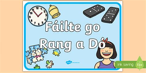 Welcome to Second Class Display Poster-Irish