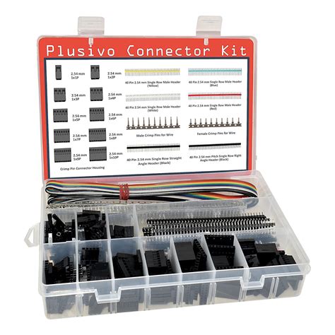 Plusivo Dupont Connector Kit - 1004 pcs Crimp Connector Kit with Dupont ...