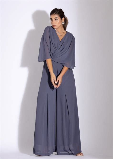 Grey Party Wear Jumpsuit for Women – Plum and Peaches