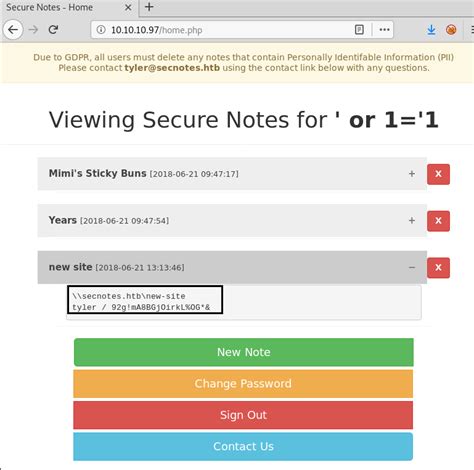 HacktheBox SecNotes Walkthrough