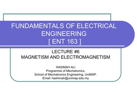 fundamentals of electrical engineering [ ent 163 ]