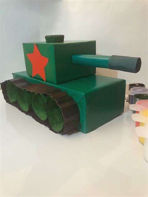 Танк из картона своими руками