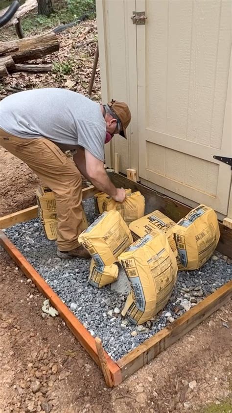 Best 13 David w wood demonstrating a concrete dry pour for the pad in ...