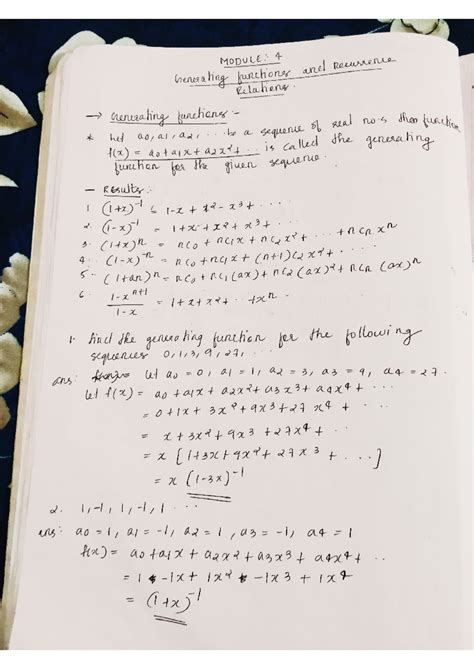 S3 Maths (module 4) - Lecture notes for students - MODULE: 4 Generating ...
