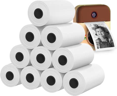 Amazon.com: Dylanto Printing Paper, Printing Camera Refill Thermal Paper 10 Rolls, BPA Free ...