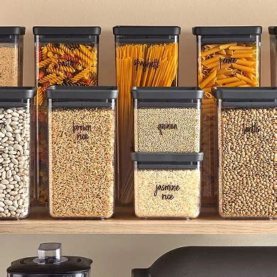 Talented Kitchen 375 Pantry Labels for Containers, Black Script