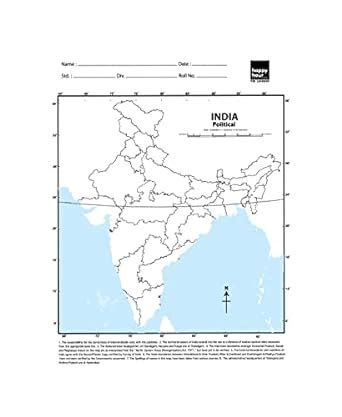 Buy Happy Hour India Political Map (Color) - Outline Map (100 Sheets ...