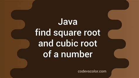 Java Program to Find Square Root of a Number 的图像结果
