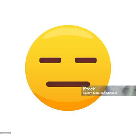 Expressionless Emoji Straight Face Emoticon Stock Illustration ...