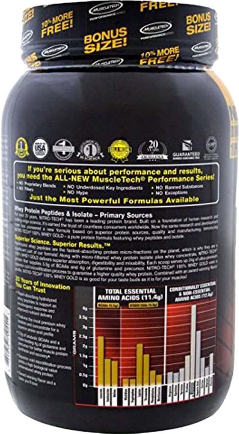 Buy MUSCLETECH COOKIES AND CREAM NITRO TECH 100% WHEY GOLD - 1000 GM ...