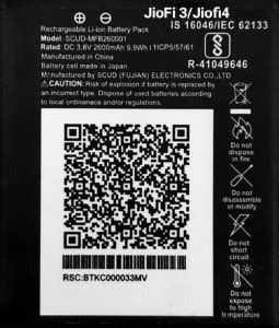 AEV Mobile Battery For Jio WiFi SCUD-MFB260001 Jiofi 3/ Jiofi 4 2600mAh ...