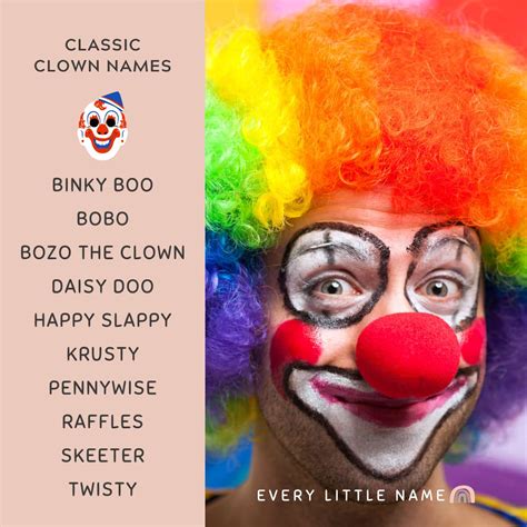220+ Best Clown Names (Classic, Funny, and Scary) - Every Little Name