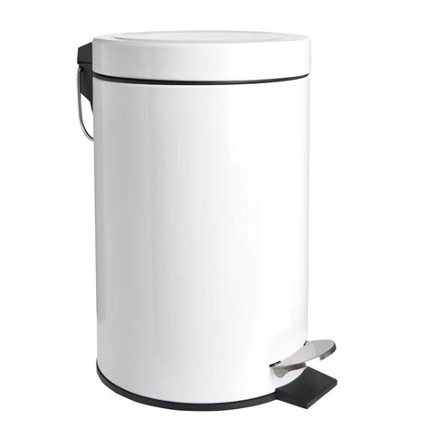 Buy wilko White Small Bathroom Waste Pedal Bin, Pedal Operated, Easy to ...