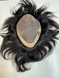 Omemi EKO hair Patch Black Color (8x6) Fine Human Toupee Patch/ Piece ...