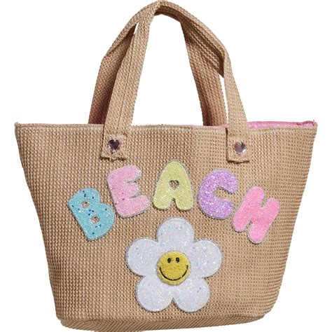 OMG ACCESSORIES Daisy Beach Straw Tote Bag (For Girls) - Save 50%