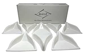 Airtez Airflow Streamliner Hawk Tail (Pack Of 8pcs, (black and white ...