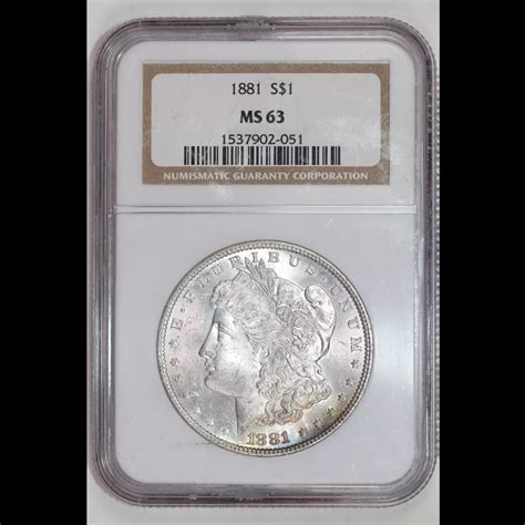 1881 Morgan Silver Dollar NGC MS-63 - Coin Superstore LLC