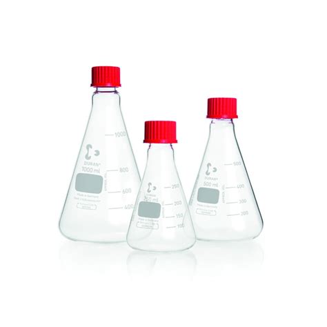 DWK Duran Erlenmeyer Flask with Screw Cap, 100 mL | LabFriend India