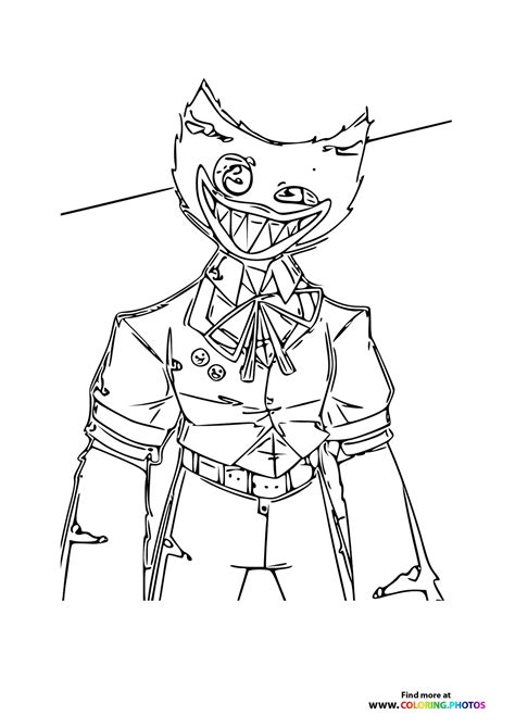 Human Huggy Wuggy - Coloring Pages for kids