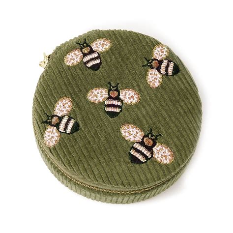 Accessorize London Women's Khaki Bee Jewellery Box
