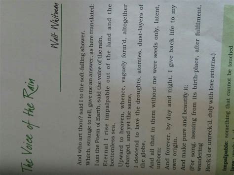 figure of speech in poem voice of rain - Brainly.in