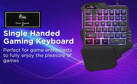 Amazon.in: Buy MFTEK Single Handed Keyboard Gaming Keyboard USB, Black ...